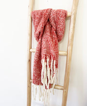 Load image into Gallery viewer, Red With Fringe Scarf
